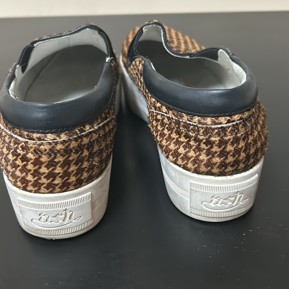 Ash Platform Sneakers Womens Size 10 Cowhair Leather Slip On Chunky Karma - Picture 3 of 9